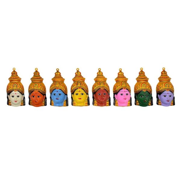 Metal Asthalakshmi Devi Face Idols Set, Size- 7.5 Inch, Multicolor | eBay - Image 2