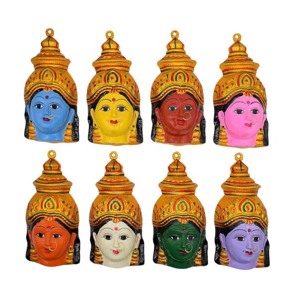 Metal Asthalakshmi Devi Face Idols Set, Size- 7.5 Inch, Multicolor | eBay - Image 3