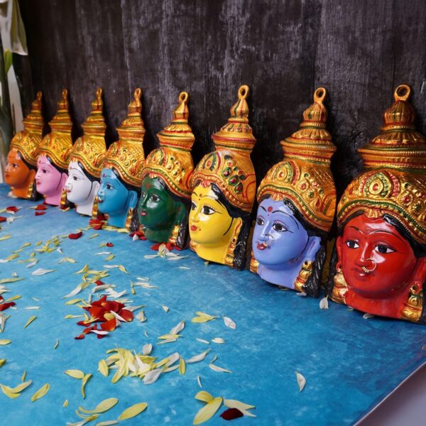 Metal Asthalakshmi Devi Face Idols Set, Size- 7.5 Inch, Multicolor | eBay - Image 5