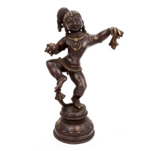India Large Antique Finished Brass Krishna Statue (11 Inches Height, Grey) | eBay