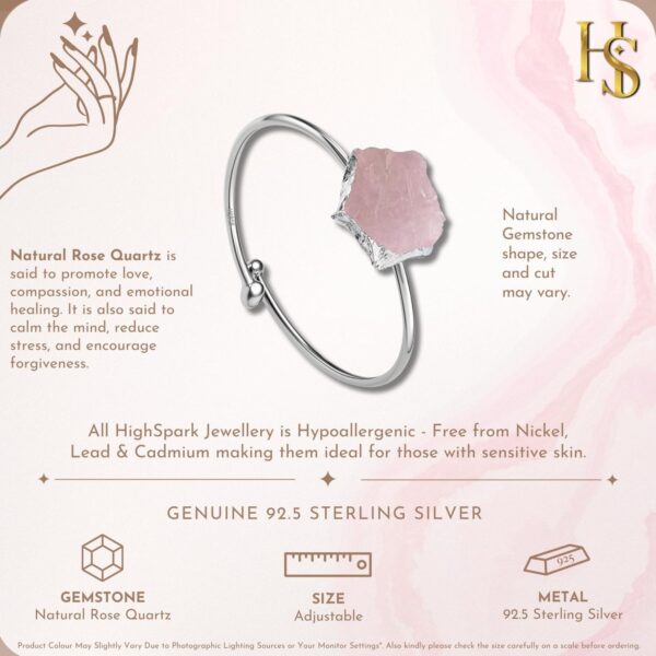 925 Silver Natural Raw Gemstone Rough Cut Adjustable Ring | 92.5 Sterling Silver | eBay - Image 4