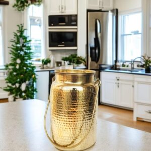 Brass Oil - Ghee - Milk Can with Handle & Lid Barni,Milk Pot,Oil Can with Lid – | eBay