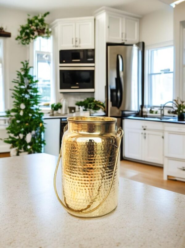 Brass Oil - Ghee - Milk Can with Handle & Lid Barni,Milk Pot,Oil Can with Lid – | eBay