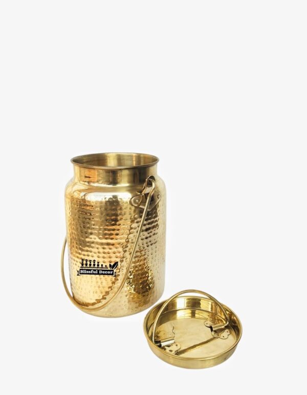 Brass Oil - Ghee - Milk Can with Handle & Lid Barni,Milk Pot,Oil Can with Lid – | eBay - Image 2