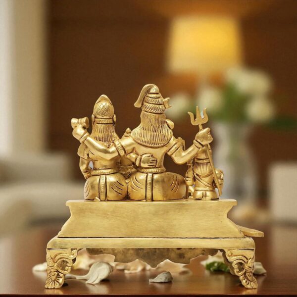 Brass Shiv Parivar Murti for Home Puja, Shiva Parvati Statue with Family, Idol f | eBay - Image 5