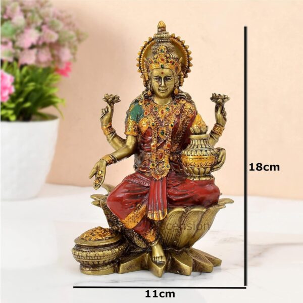 Lakshmi Devi Idol Statue for Home Puja Goddess Laxmi Idols Showpiece for Temple | eBay - Image 4
