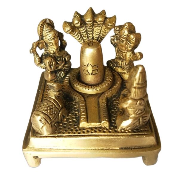 Handcrafted Brass Lord Shiv Parivar with Shivling Shri Kartik Ganesh Parvati and | eBay - Image 3