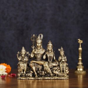 Shiv Parivar Statue, 11 CM Brass Shiv Family with mata parvati, ganesha, kartike | eBay