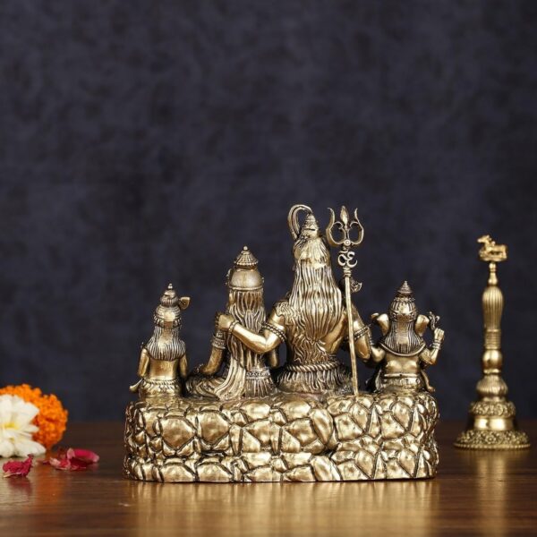 Shiv Parivar Statue, 11 CM Brass Shiv Family with mata parvati, ganesha, kartike | eBay - Image 5