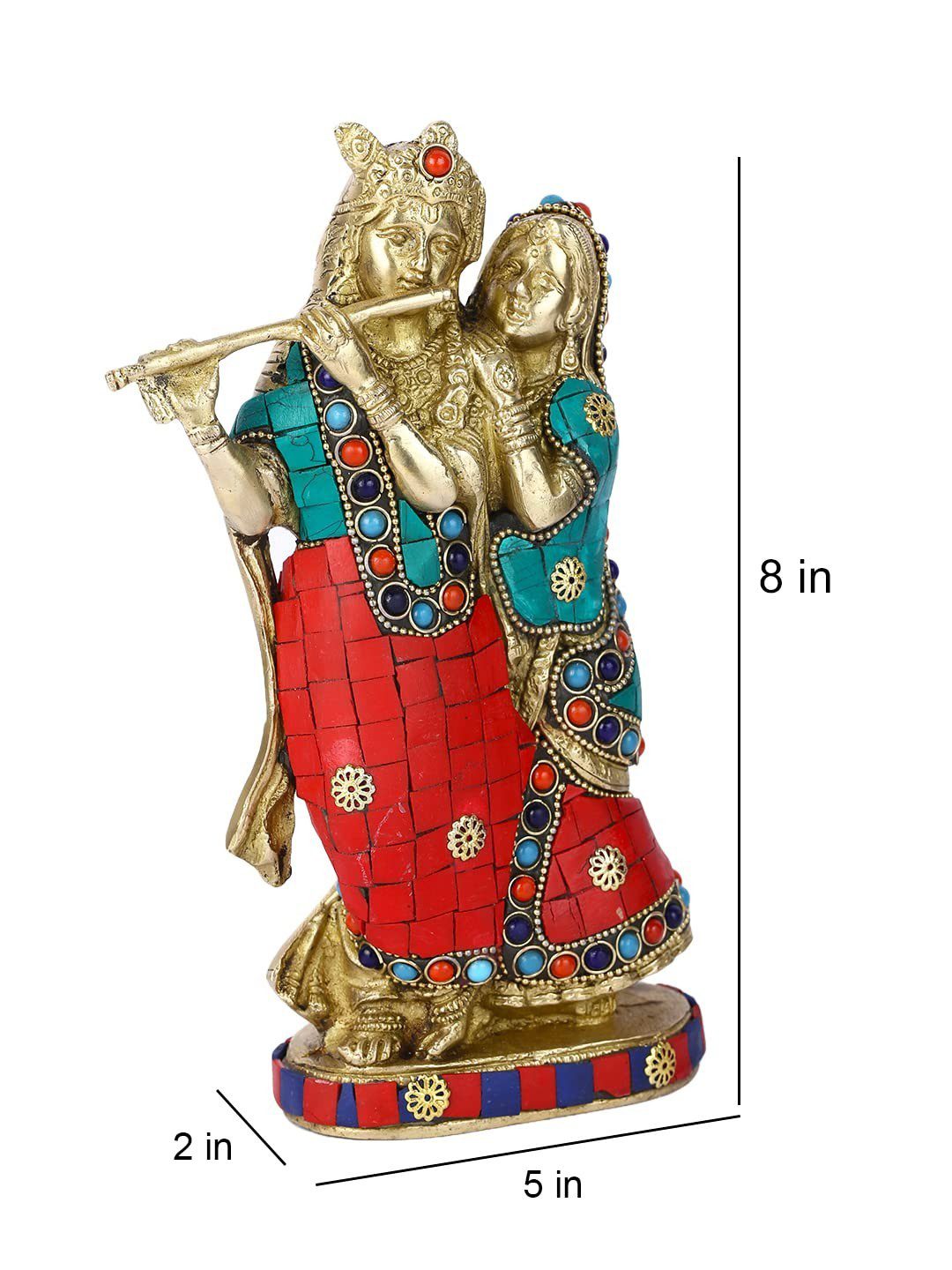 Brass Lord Krishna Idol, 8 Inches Height, Multicolour, 1 Piece | eBay