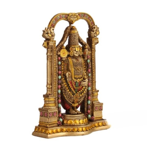 8" Tirupati Balaji Fine Metal Finish Idol Decorative Showpiece Handcrafted Tirup | eBay - Image 3