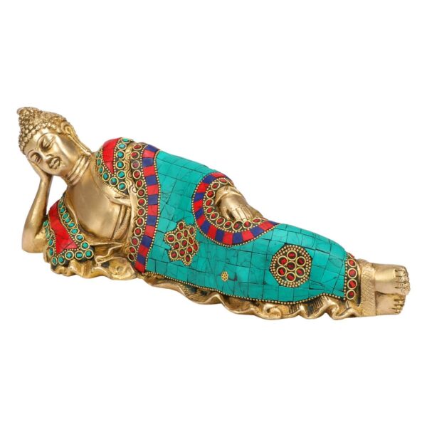 Brass Sleeping Buddha for Home Decor in Multicolor Length 12 Inch Buddha Idol fo | eBay - Image 4