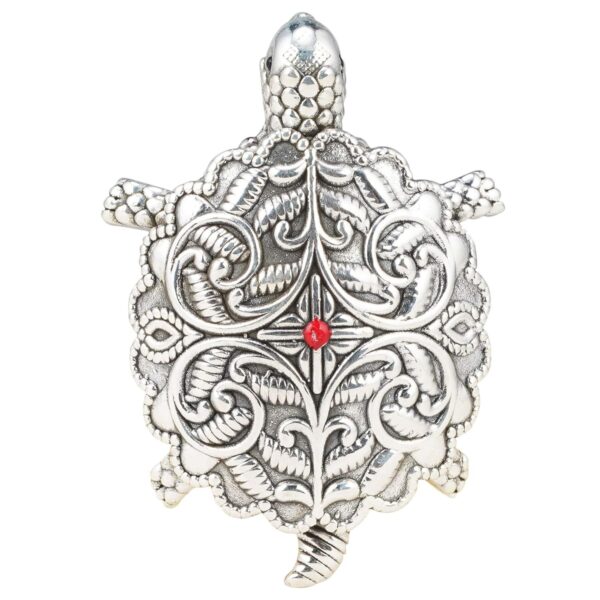 999 Silver Hollow Tortoise, Oxidized Finish Kachua Idol for Temple, Home Decorat | eBay - Image 5