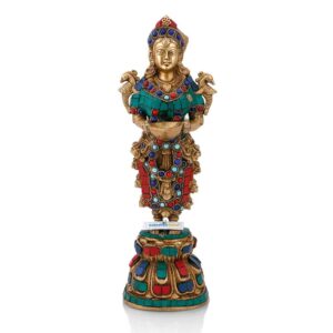 Brass Lady Statue, 13 Inches Height, Multicolour | eBay