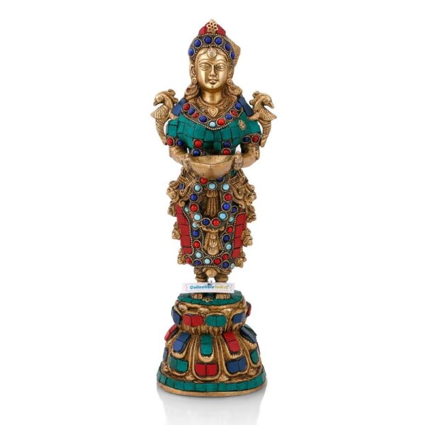 Brass Lady Statue, 13 Inches Height, Multicolour | eBay