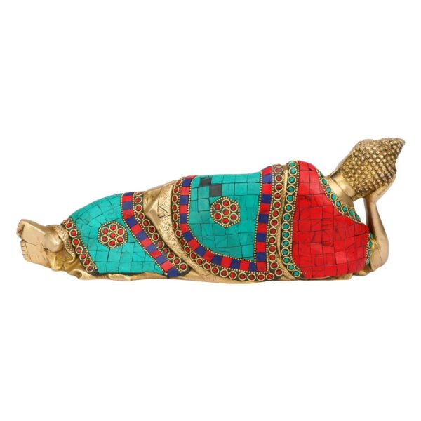 Brass Sleeping Buddha for Home Decor in Multicolor Length 12 Inch Buddha Idol fo | eBay - Image 5