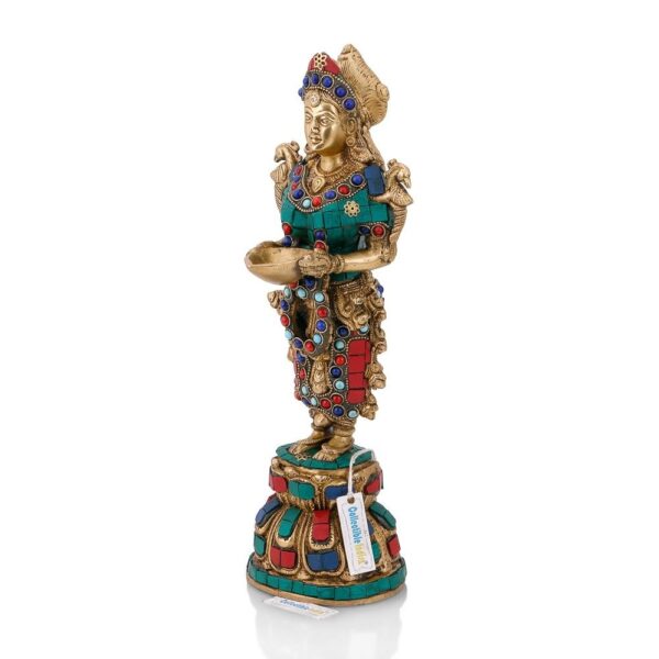 Brass Lady Statue, 13 Inches Height, Multicolour | eBay - Image 3