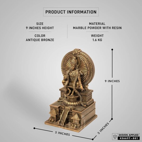 Lord Ayyappan Idol with 18 Sacred Steps | Sabarimala Swamy Ayyappa Divine Sculpt | eBay - Image 2