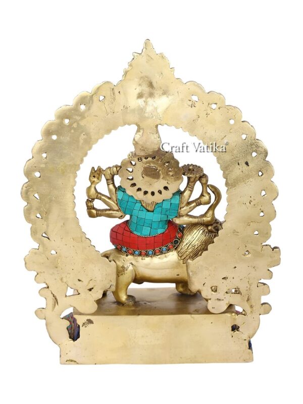 Brass Durga Idol, 15 Inches Height, Multicolour | eBay - Image 3