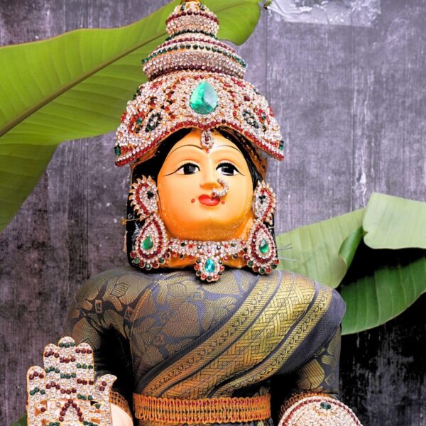 Decorated Varalakshmi Face Idol Laxmi Mukhota for Pooja - Varalakshmi Ammavari F | eBay - Image 4