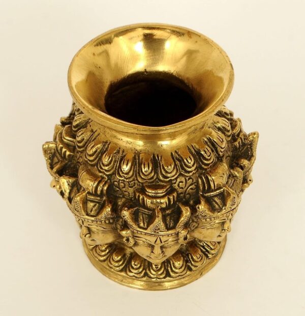 Ashtalakshmi Brass Kalash Lota, Traditional Religious Figurine, Gold Coloured De | eBay - Image 2