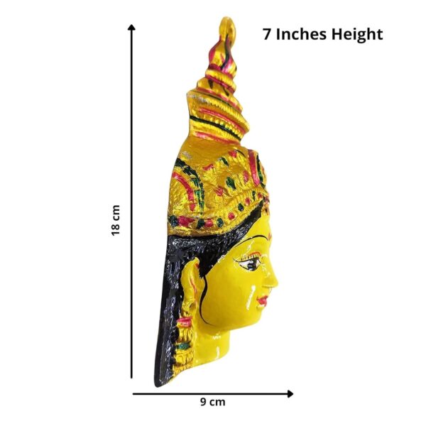 Yellow Ammavari Face 7 Inch - Laxmi Mukhota - Matha Face- Varalakshmi Face, alum | eBay - Image 2