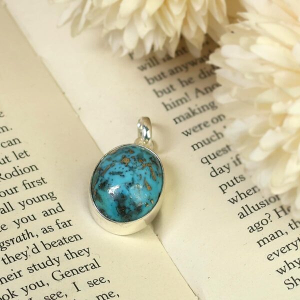 Products Natural Certified firoza Turquoise Gemstone Pendant Original Silver 925 | eBay - Image 3