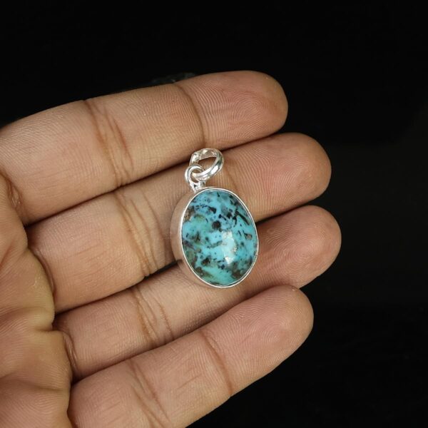 Products Natural Certified firoza Turquoise Gemstone Pendant Original Silver 925 | eBay - Image 4