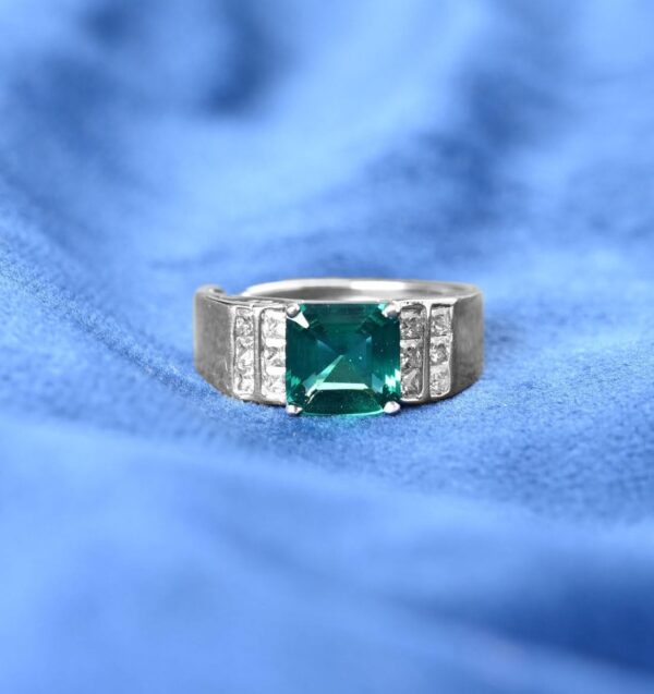 925 Sterling Silver Prince Men Ring |Size Adjustable, Platinum Plated, Swiss Zir | eBay - Image 3