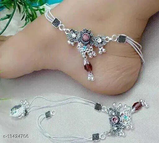 Indian Bridal Jewelry Set Kundan Jewelry Set Anklet Payjeb Paijeb Payal i | eBay