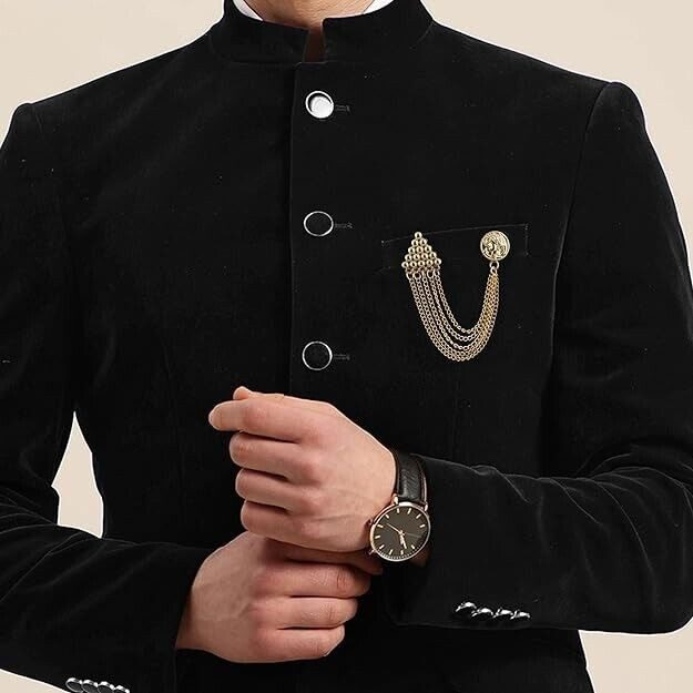 Designer Brooch Kundan Jewelry Set Groom Wedding Party Wear aad | eBay - الصورة 2