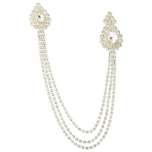 Indian Designer Brooch Kundan Jewelry Set Groom Wedding Party Wear k | eBay - Image 2