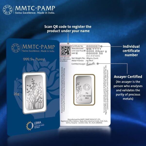 999.9+ Purest Silver Bar, Banyan Tree 20 Gram Coin, LBMA Certified | eBay - Image 5