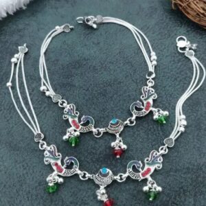 Indian Bridal Jewelry Set Kundan Jewelry Set Anklet Payjeb Paijeb Payal j | eBay