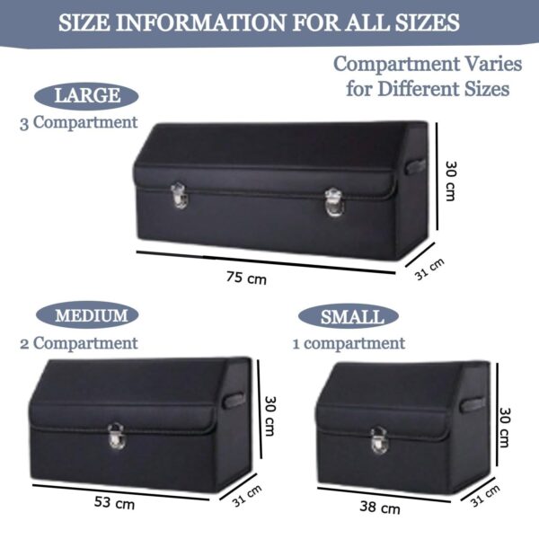 Car Trunk Storage Organizer Leather Boot Space Dicky Organiser Car Accessories S | eBay - Image 2