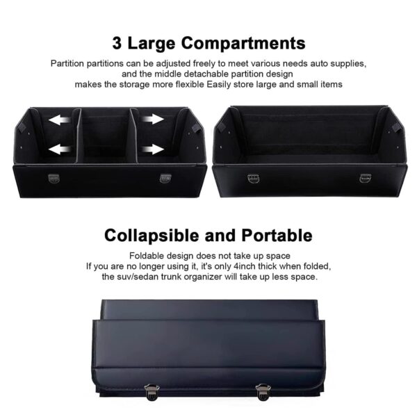 Car Trunk Storage Organizer Leather Boot Space Dicky Organiser Car Accessories S | eBay - Image 3