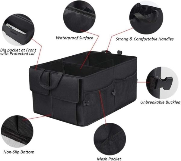 Car Trunk Organizers For Car 8 Compartment Multi Pockets Shopping Tidy box Front | eBay - Image 3