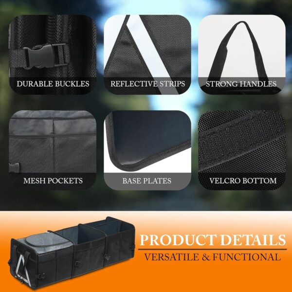 Car Trunk Organizer with Premium Insulation Cooler Bag, Foldable Car Boot Organi | eBay - Image 5