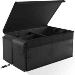 Automobiles Car Trunk Organizer Bag with Lid Large Size Multi Compartment Car O | eBay
