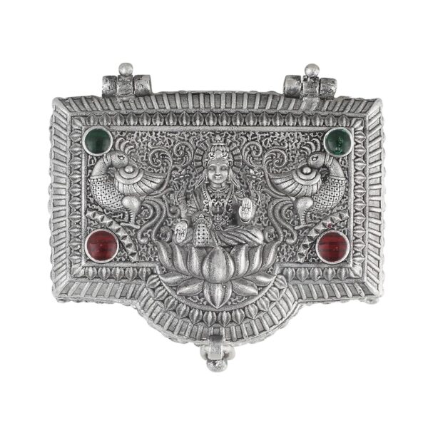Pure Silver Decorative Maa Laxmi with Intricate Floral & Elephant Engravings Kum | eBay - Image 3