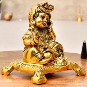 Metal Handicraft Hindu God Krishna Kanha Ji for Home Office Temple Diwali Decor | eBay