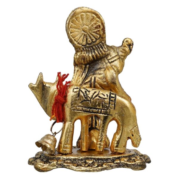 Premium Metal Lord Krishna Playing Flute On Kamdhenu Cow Idol Statue Murti Hindu | eBay - Image 2