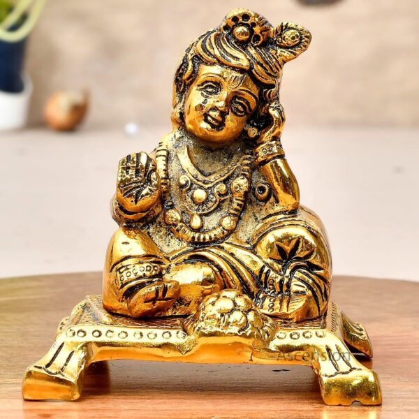 Metal Handicraft Hindu God Krishna Kanha Ji for Home Office Temple Diwali Decor | eBay - Image 4