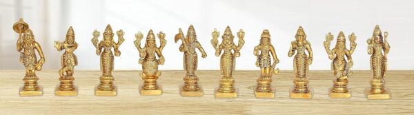 DASHAVATAR/Vishnu Avatars Statue Set (10 PC) Golden Color in Brass (Height : 3.0 | eBay