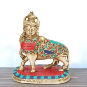 Kamadhenu Cow God Idol Religious Multicolor Gemstone Handwork Sculpture Figurine | eBay