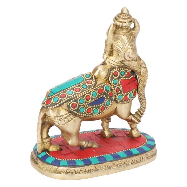 Kamadhenu Cow God Idol Religious Multicolor Gemstone Handwork Sculpture Figurine | eBay - Image 3