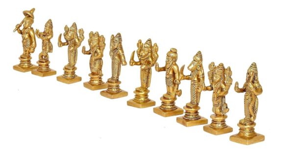 DASHAVATAR/Vishnu Avatars Statue Set (10 PC) Golden Color in Brass (Height : 3.0 | eBay - Image 4