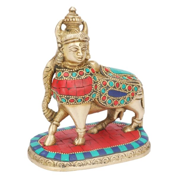 Kamadhenu Cow God Idol Religious Multicolor Gemstone Handwork Sculpture Figurine | eBay - Image 4