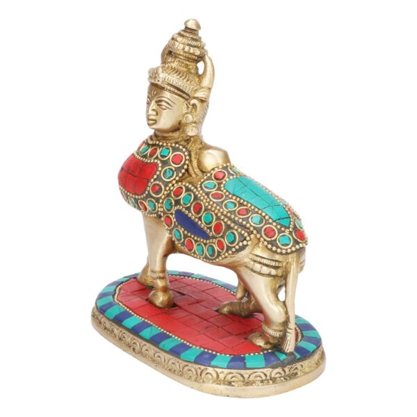 Kamadhenu Cow God Idol Religious Multicolor Gemstone Handwork Sculpture Figurine | eBay - Image 5