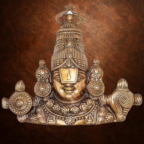 Wall Hanging Idol – 16 Inch Metal Balaji Face Decor for Entrance, Pooja Room & G | eBay - Image 2